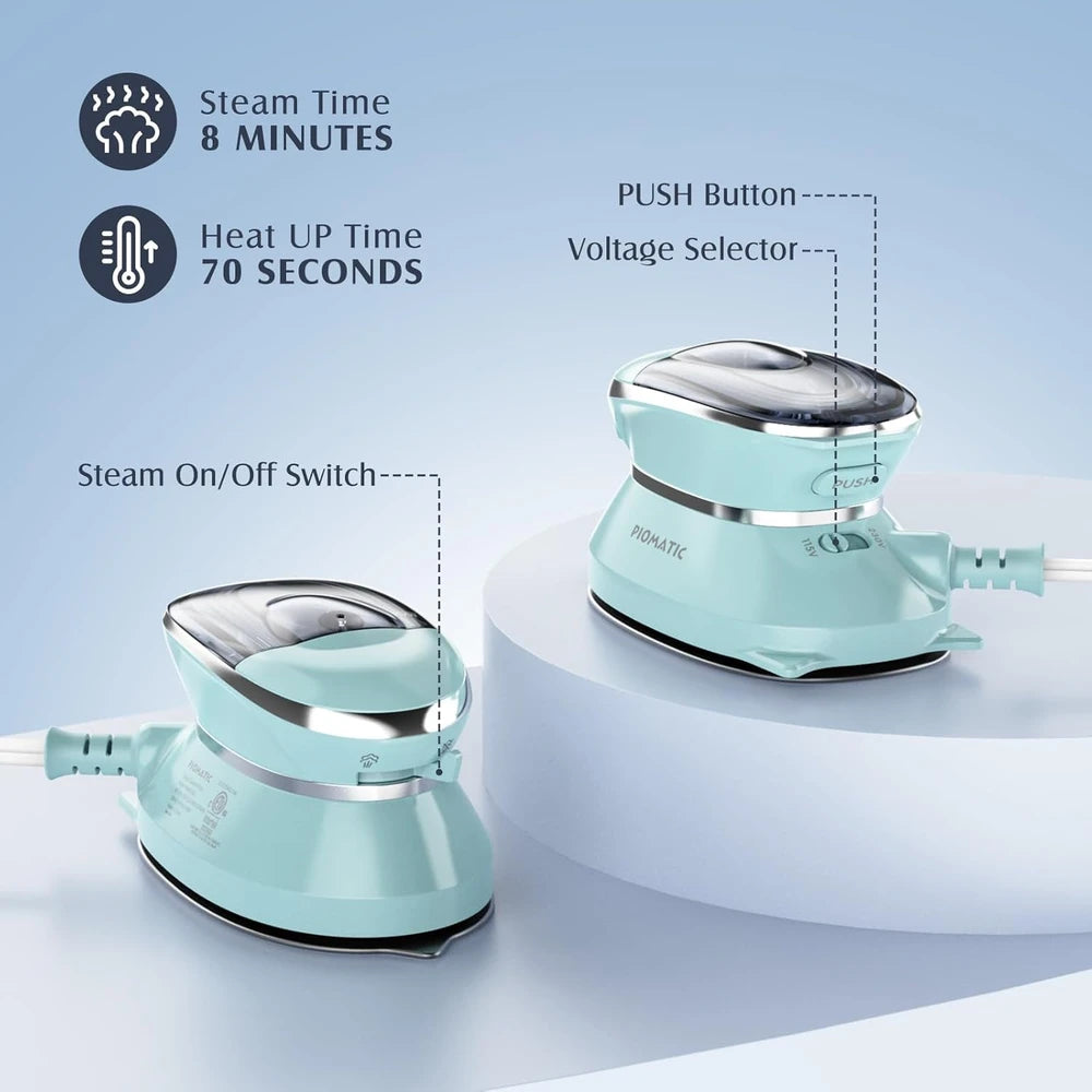 Piomatic Portable Travel Iron – Wrinkle-Free Clothes Anywhere